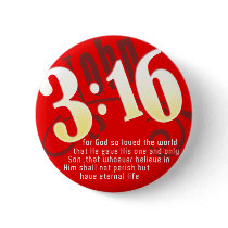 Christian - John 3:16 Pinback Buttons