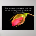 Christian Love Quote Rosebud Print