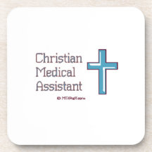 Christian Medical Assistant Cross Beverage Coaster