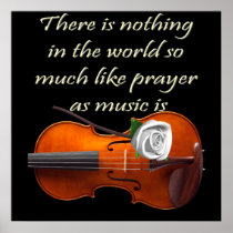 Christian Poster Violin Inspirational Saying