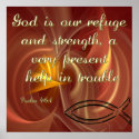 Christian Poster with Bible Verse from Psalms posters