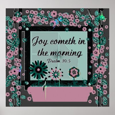 Christian Poster with Bible Verse Psalm 30:5 by christian_posters