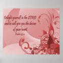 Christian Poster with Bible Verse Psalm 37:4 posters