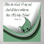 Christian Poster with Bible Verse - Psalms posters