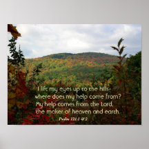 Christian Poster With Fall Foliage in the Hills