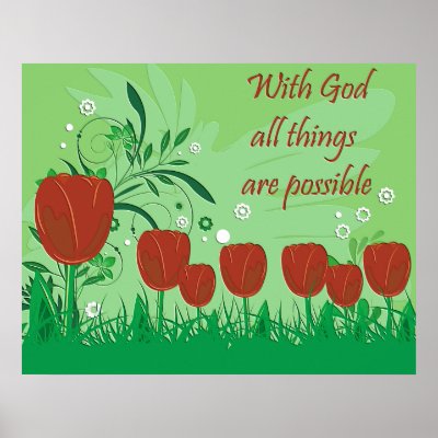 Christian Poster With God All Things Are Possible by christian_posters