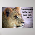 Christian Poster with Mountain Lion and Bible Vers posters