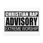 Christian Rap Advisory... postcards