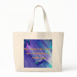 Christian Tote Bag with Bible Verse Psalm 24:1