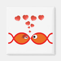 Christian Valentine Orange v2 Refrigerator Magnet