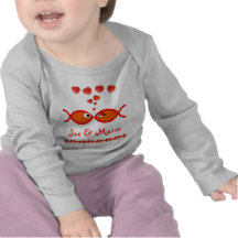 Christian Valentine Symbols - Orange v1 T-shirts