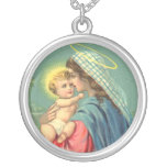 Christian Virgin Mary and Baby Jesus Necklace