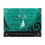 Christian Wedding Invitation Blue Teal Cala Lily postcards
