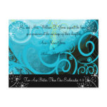 Christian Wedding Invitation Blueberry Cala Lily postcards