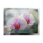 Christian Woman Postcard with Orchids