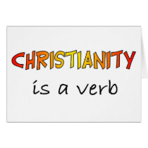 Christianity is a verb card
