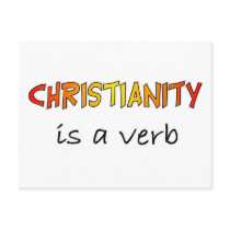Christianity is a verb post card