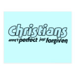 Christians are not perfect just forgiven postcard