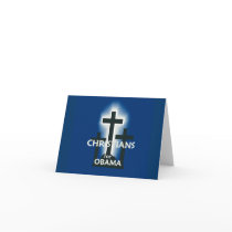 CHRISTIANS for Obama Card
