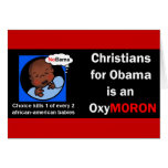 Christians for Obama  OxyMORON cards