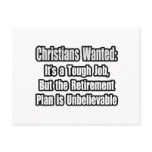 Christians Wanted... postcards