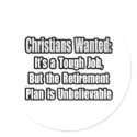 Christians Wanted... stickers