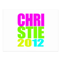 CHRISTIE 2012 NEON POST CARD