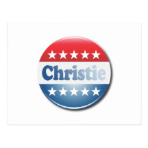 CHRISTIE CAMPAIGN BUTTON POSTCARDS