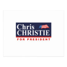 CHRISTIE FOR PRESIDENT (BAN POST CARDS
