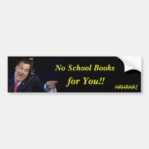 Christie-No School Books Bumper Stickers