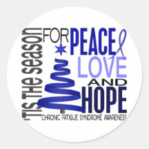 Christmas 1 CFS Chronic Fatigue Syndrome Stickers