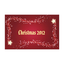 Christmas 2012 Twinkling Stars Frame Canvas Print
