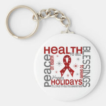 Christmas 4 Multiple Myeloma Snowflakes Key Chains