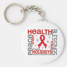Christmas 4 Stroke Snowflakes Key Chain