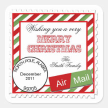 Christmas Air Mail  Stickers