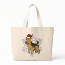 Christmas Airedale Terrier / Welsh Terrier Canvas Bag