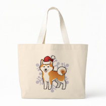 Christmas Akita Inu / Shiba Inu Canvas Bags