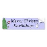 Christmas Alien lkk, Little Snowman, Merry Chri... bumper stickers
