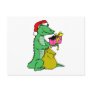 Christmas Alligator Postcard