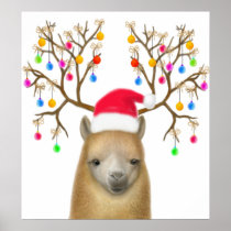 Christmas Alpaca Print