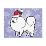 Christmas American Eskimo Dog / German Spitz Post Card