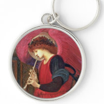 Christmas Angel  - Burne-Jones - Red Keychain
