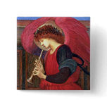 Christmas Angel Button Pin - Burne-Jones - Square