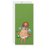 Christmas angel having a glass of wine personalized rack card