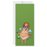 Christmas angel having a glass of wine rack cards