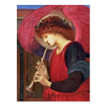Christmas Angel Post Cards - Burne-Jones - Red
