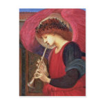 Christmas Angel Post Cards - Burne-Jones - Red postcards