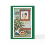Christmas Angel watching over boy with toys cards
