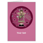 Christmas angel with Christmas tree Greeting Cards