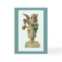 "Christmas Angel with Toys" Vintage Card